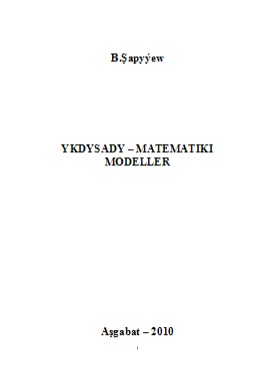 Ykdysady matematiki modeller